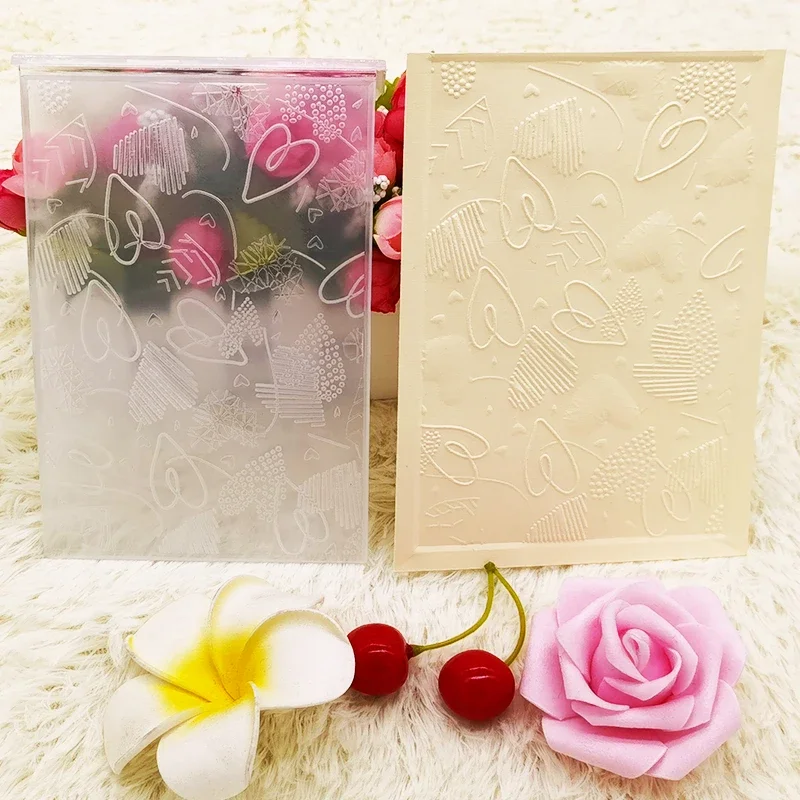 3d-тисненая папка с текстурированным тиснением создание знаков сердце для ручной