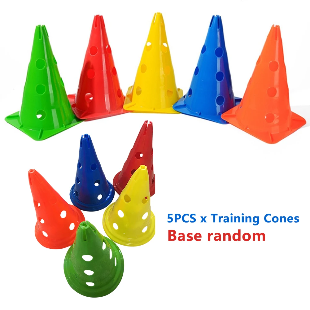 

5 Pcs Training Cones Portable Eco-friendly Outdoor Stadium Skating Durable Eye-catching Sport Marker Football Barrier Rugby