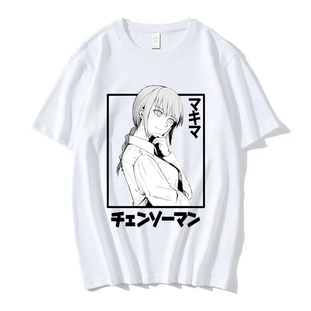 

Anime Chainsaw Man Makima T Shirt Men's Manga Graphic T-shirt Tops Hip Hop Vintage Oversized T-shirts Unisex Streetwear Clothes