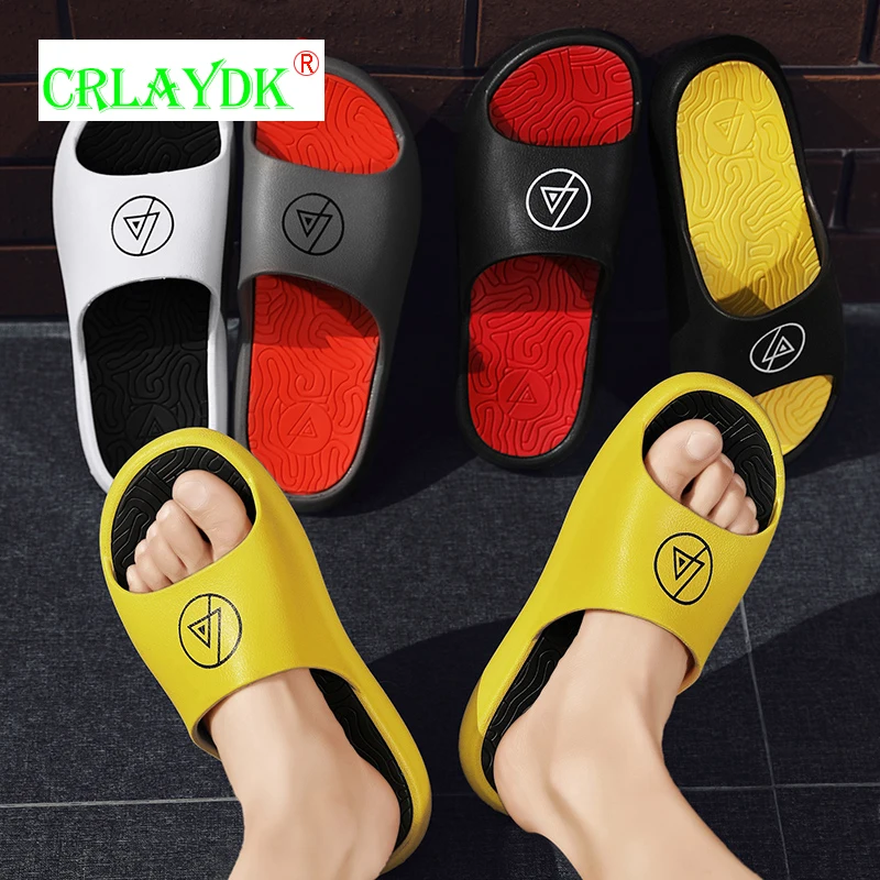 

Модные мужские сланцы CRLAYDK, сандалии с открытым носком для ванной и душа, быстросохнущие сандалии для дома и улицы