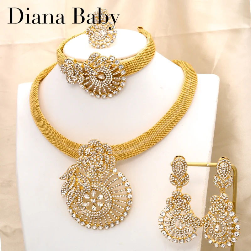 Набор ювелирных изделий Diana Baby для пожилых женщин роскошные ювелирные изделия из