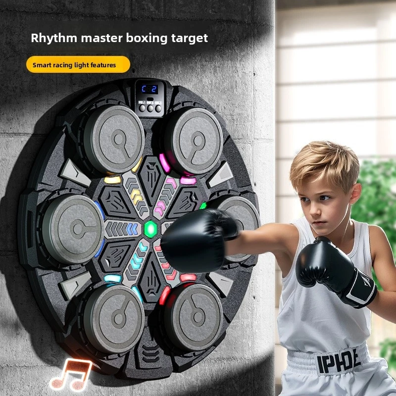 Фото Электронный боксерский тренажер Sixkey Music Boxing Wall Target для домашнего использования, для детей, для снятия стресса, с Bluetooth, умная боксерская машина №1