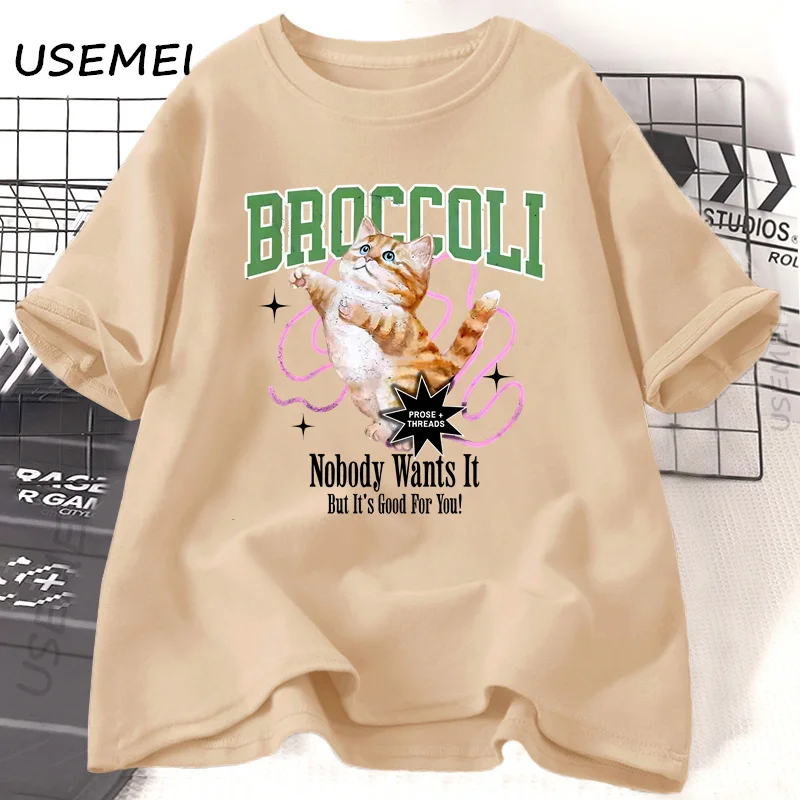 Футболка с принтом Onyx Storm Broccoli Cat футболка четырьмя крыльями для мужчин и женщин