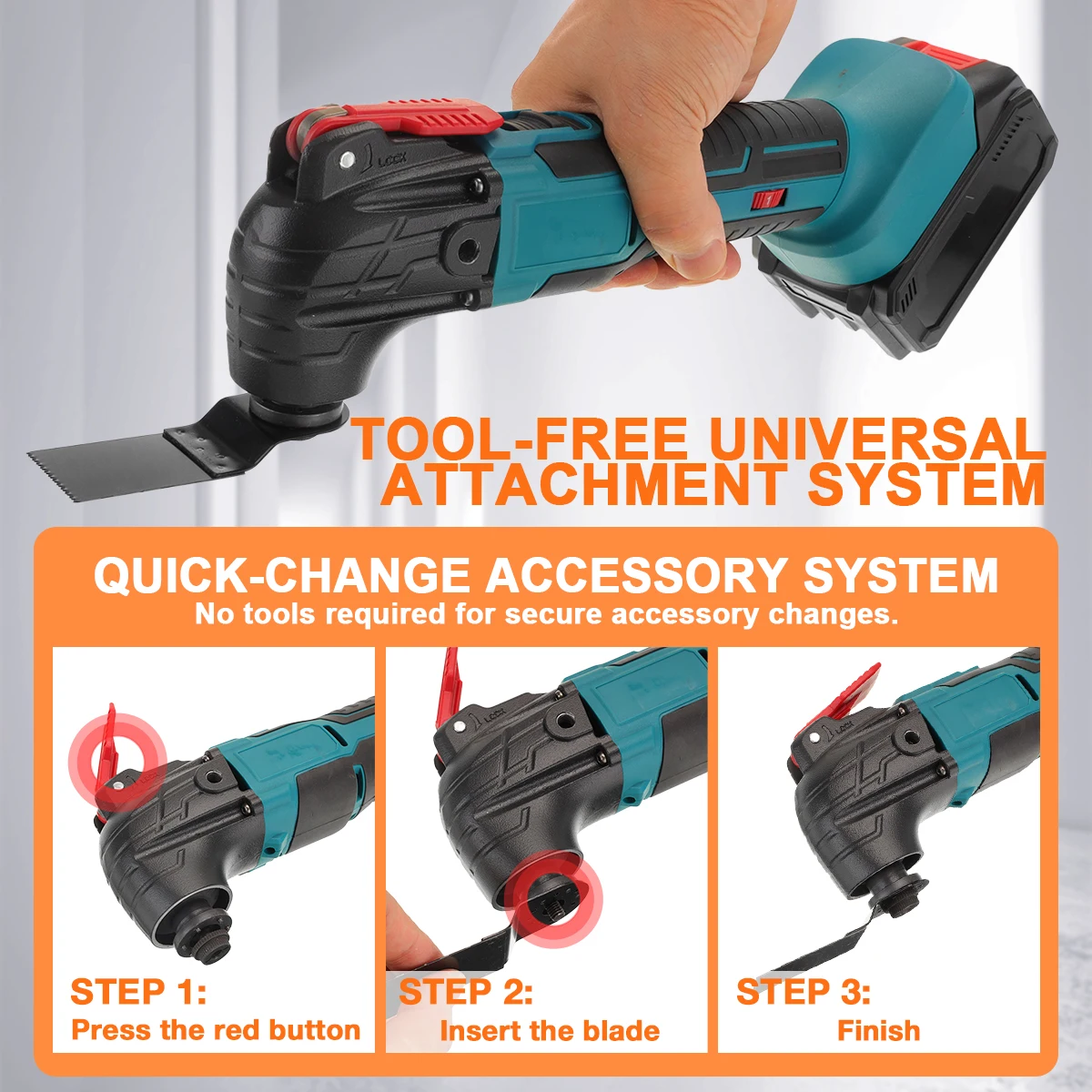 

Electric Machine Multi-function Trimmer Saw Renovator Power Multi-Tool Oscillating Tool For 2 Makita 18V Battery