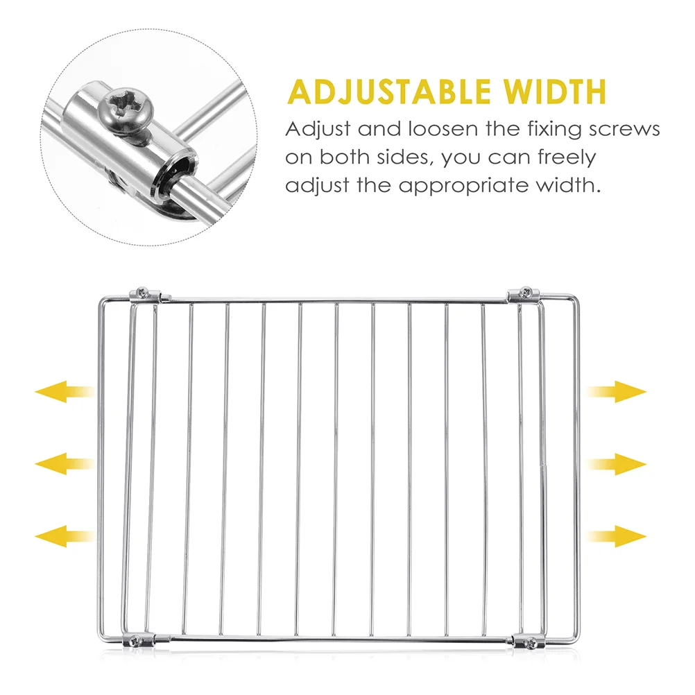 

Rack Oven Wire Shelf Barbecue Grid Grill Camping Baking Cookie Bbq Steel Cooling Adjustable Extendable Replacement Universal