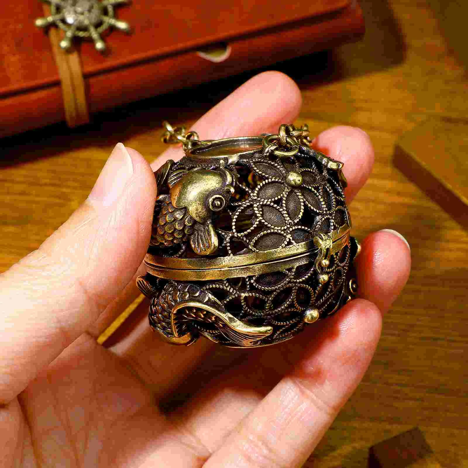 Ароматерапевтическая машина шарик подвеска декор цепочка медная горелка