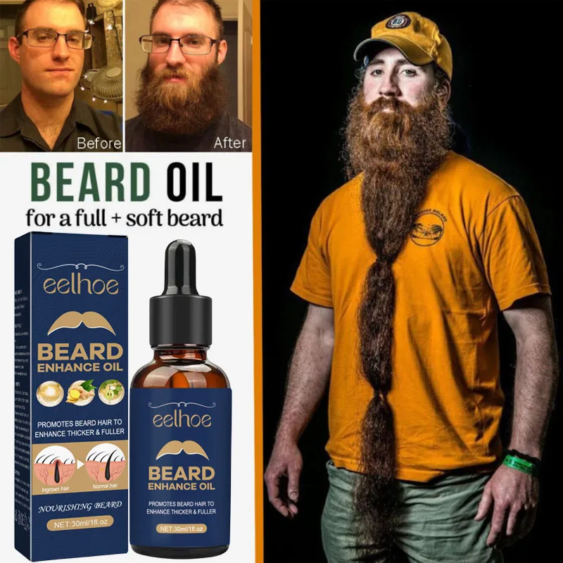 

Beard Growth Oil Beard Oil for Men Ginger Natural Beard Growth Serum Promote Hair Regrowth Professional Brazilian Keratin 30ml