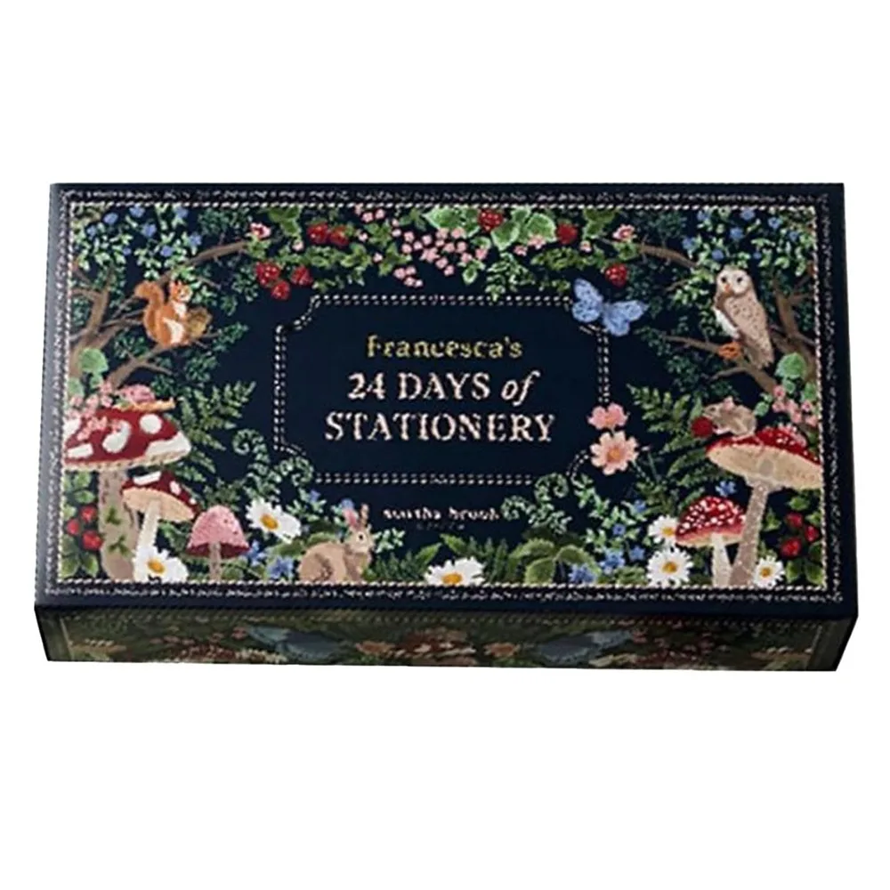 

Зимний дизайн леса, рождественский календарь обратного отсчета, канцелярские принадлежности, коллекционные подарки, канцелярские принадлежности, адвент-календарь, 24 дня