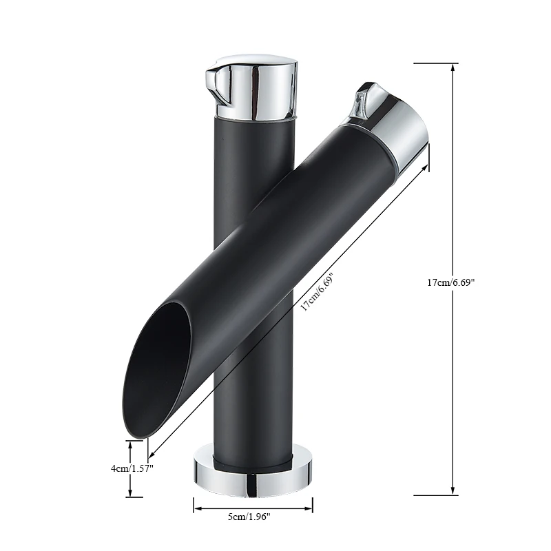 Смеситель для раковины с двойной трубкой настенное крепление ванной комнаты