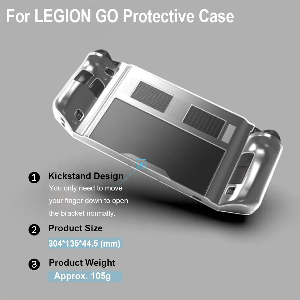 Фото Защитный чехол для Lenovo Legion Go, ударопрочная задняя крышка из ТПУ, Карманный чехол для консоли, аксессуары для игр №5