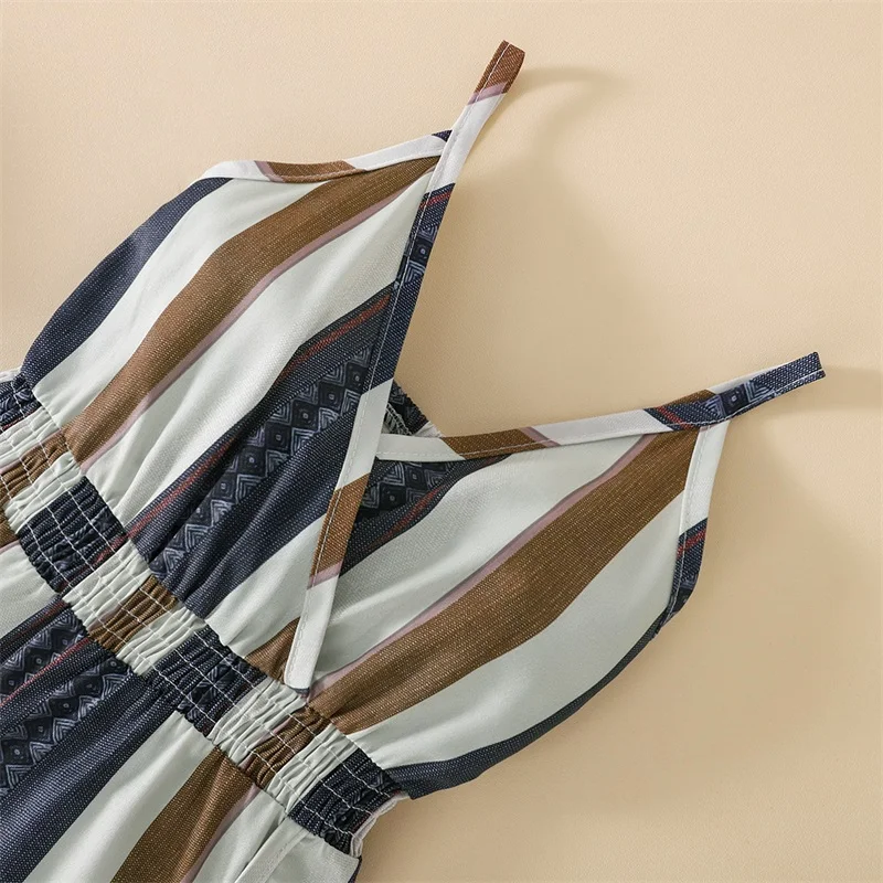 Комбинезоны для маленьких девочек без рукавов с V-образным вырезом шорты в