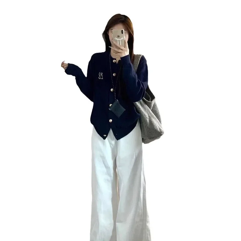 Зеленый вязаный кардиган Cerulean сине-зеленый чувственный свитер с металлической