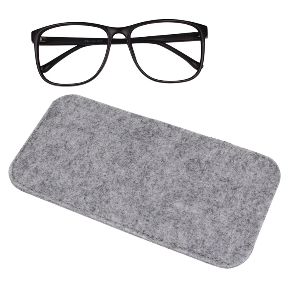 

5 Pcs Felt Glasses Case Sunglasses Bag Travel Storage Bag Reading Glasses Portable Pouch Pen Holder Accessories (Dark Gray +