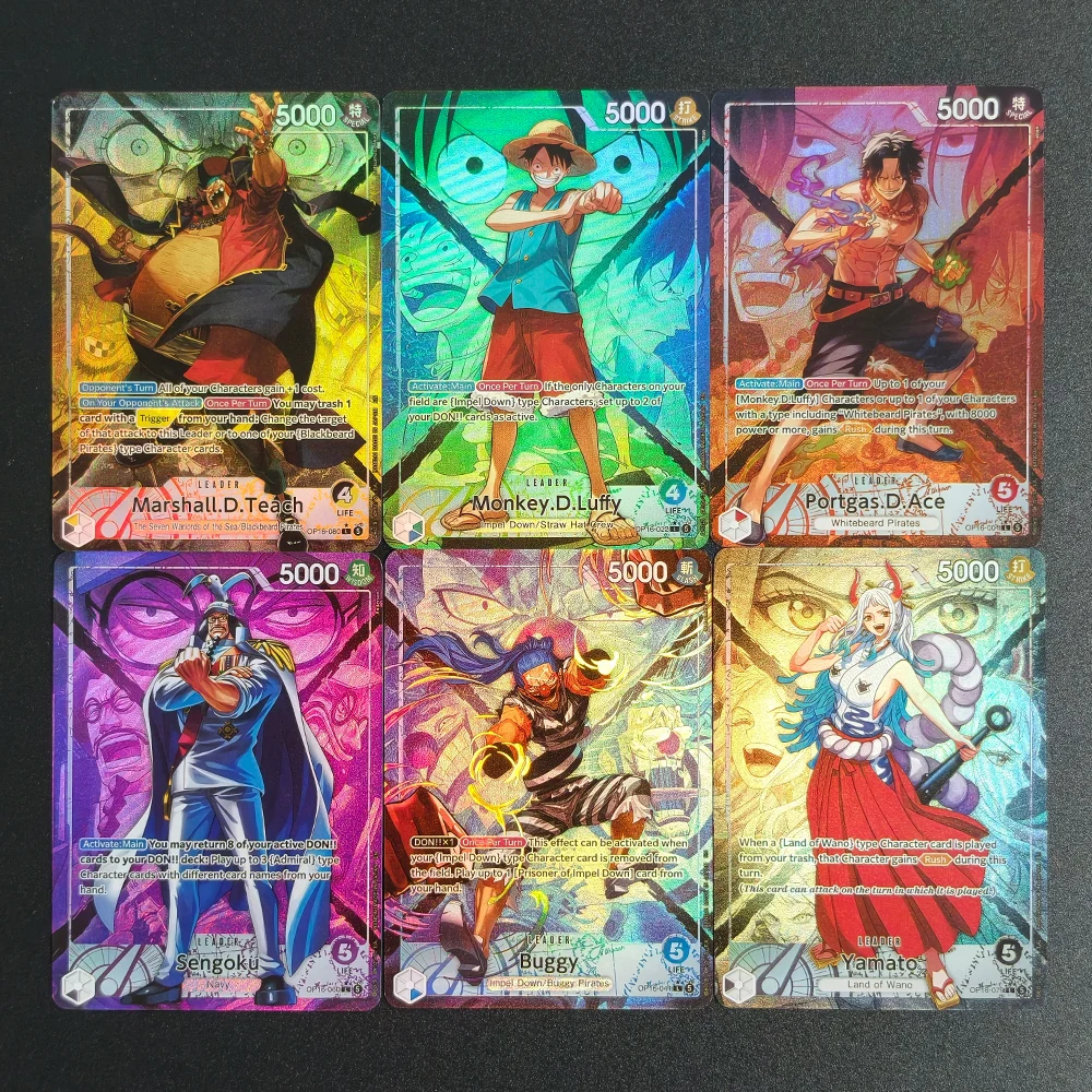 Фото Коллекционные игровые карты DIY Proxy One Piece OP-16 с Луффи, Эйсом, Ямато, Хэнкок, Саказуки, Катакури, Кума, Борсалино, все персонажи из аниме. №3