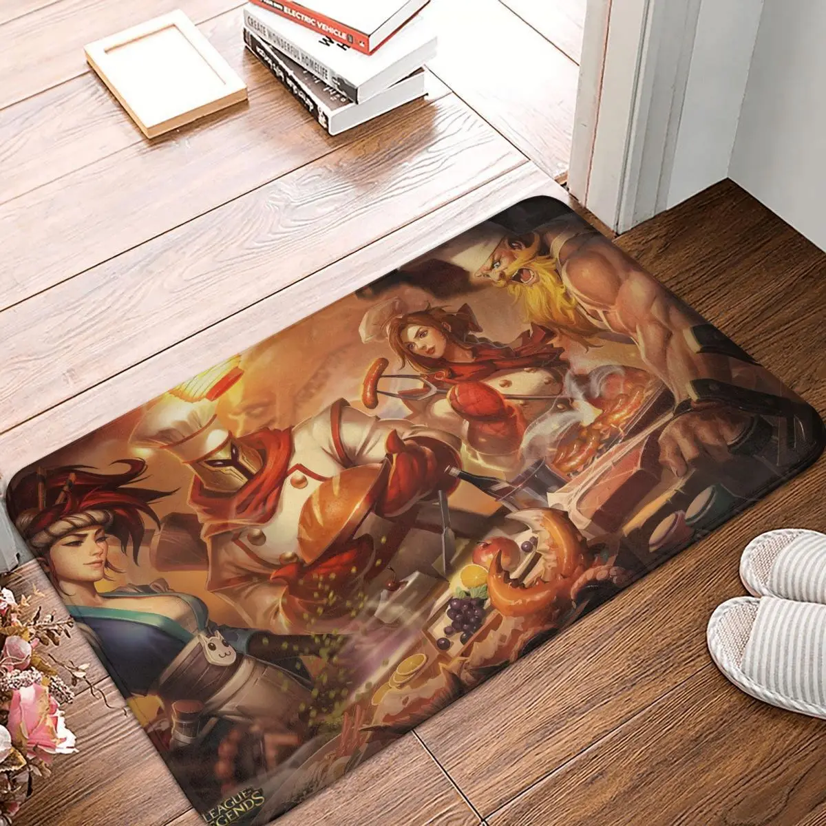 

LOL League of Legends Game Bath Non-Slip Carpet Akali Leona Pantheon Bedroom Mat Welcome Doormat Floor Decor Rug