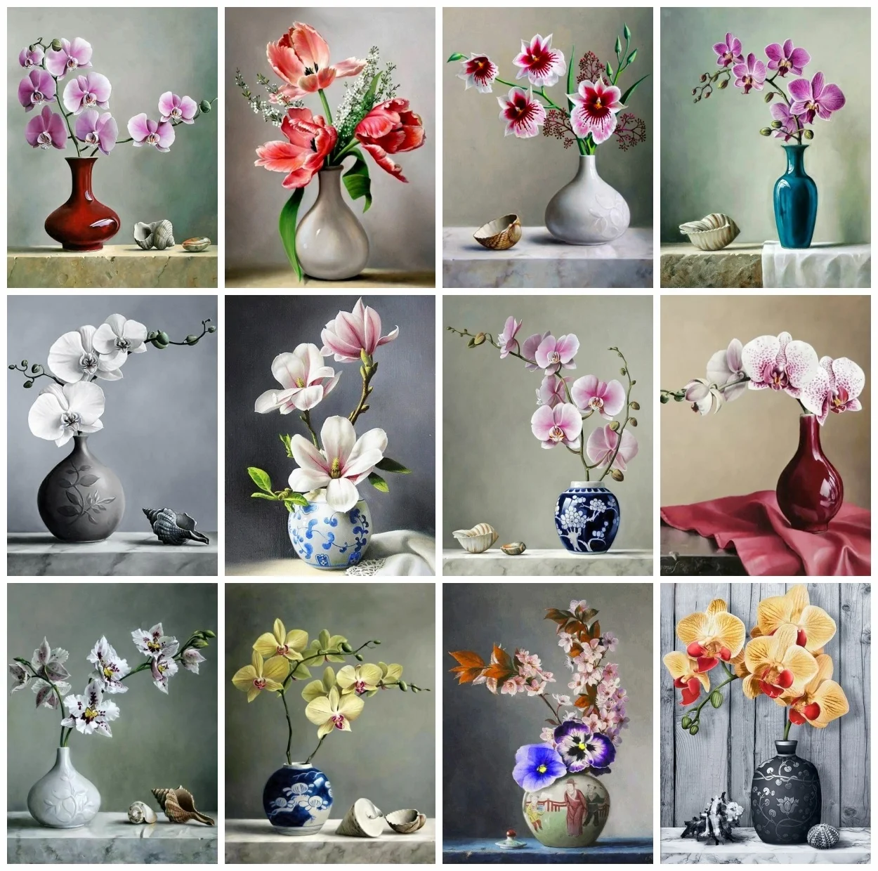 Алмазная мозаика с цветочным рисунком |