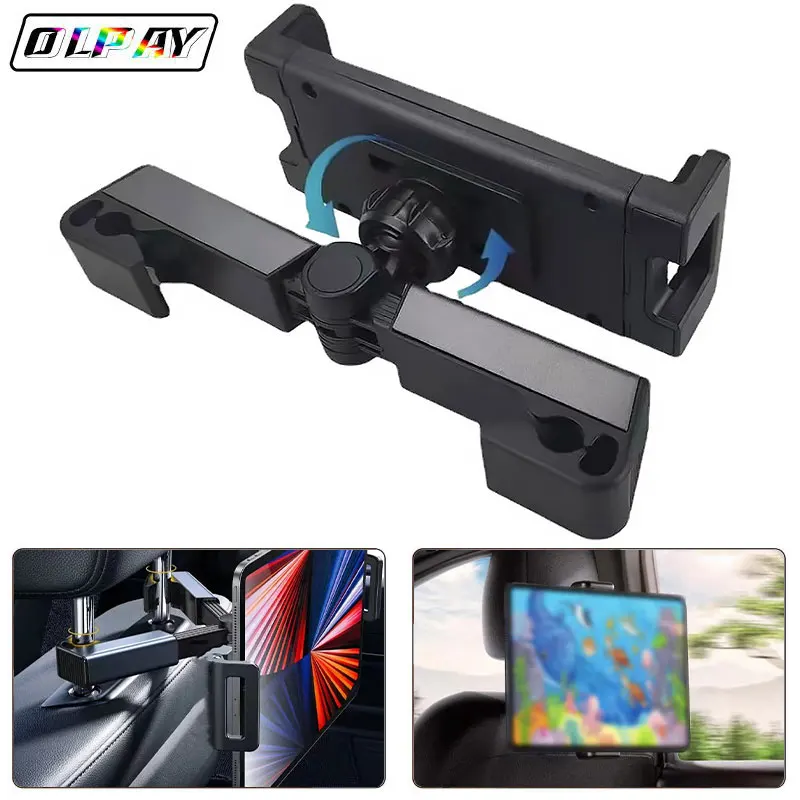 

OLPAY Car Rear Pillow Phone Holder Tablet Car Stand Seat Rear Headrest Mounting Rotatable Bracket for Phone Tablet 4-11 Inch