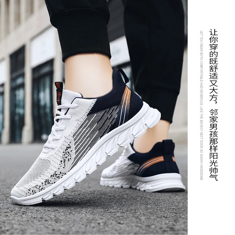 Men's Shoes Summer Breathable 2024 New Work Mesh Casual Versitile Fashion Running Flyknit Sneaker