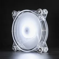 Computer Case Transparent Round Frame Glowing RGB 12CM Fan,Led Lights in the Axle Center