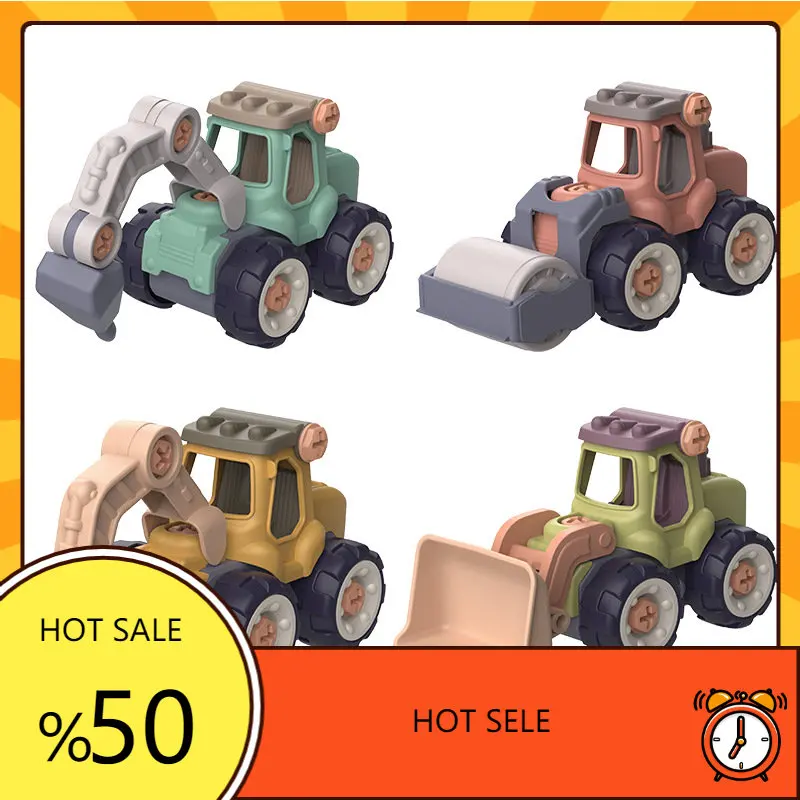 

DIY Assembly Car Minuature Truck Loading Unloading Plastic Truck Toy Engineering Car Set Kids Educational Toy For Boys Gifts
