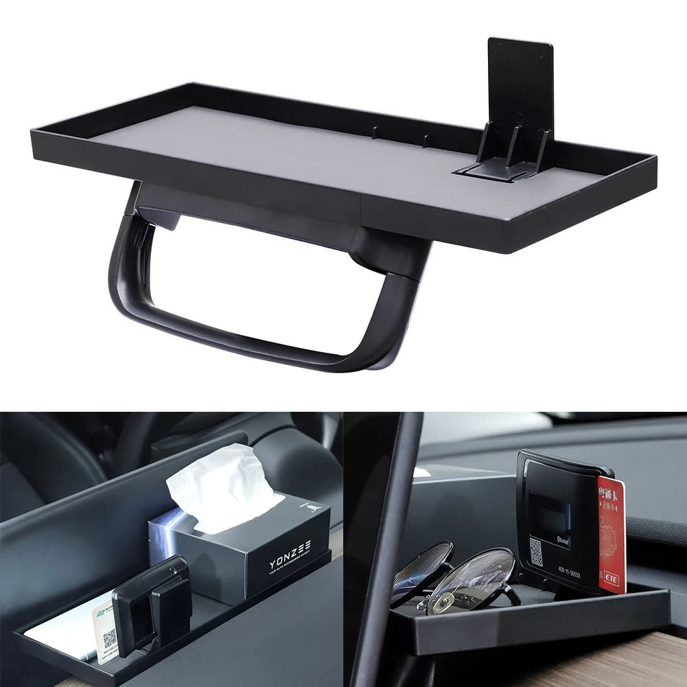 

Navigate Screen Hidden Tissue Box Holder for Tesla Model 3 / Y ETC Hi-pass Bracket Stand Paper Towel Tray Accessories
