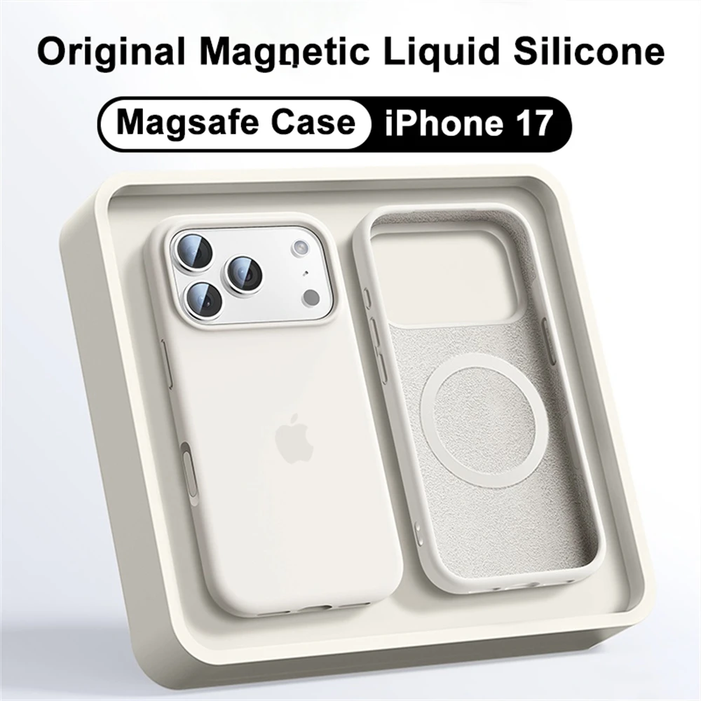 Фото Оригинальный официальный силиконовый чехол для Magsafe для iPhone 16, 17, 13, 15, 14 Pro Max с логотипом, чехол для Apple iPhone 14 15 Pro Cover №5