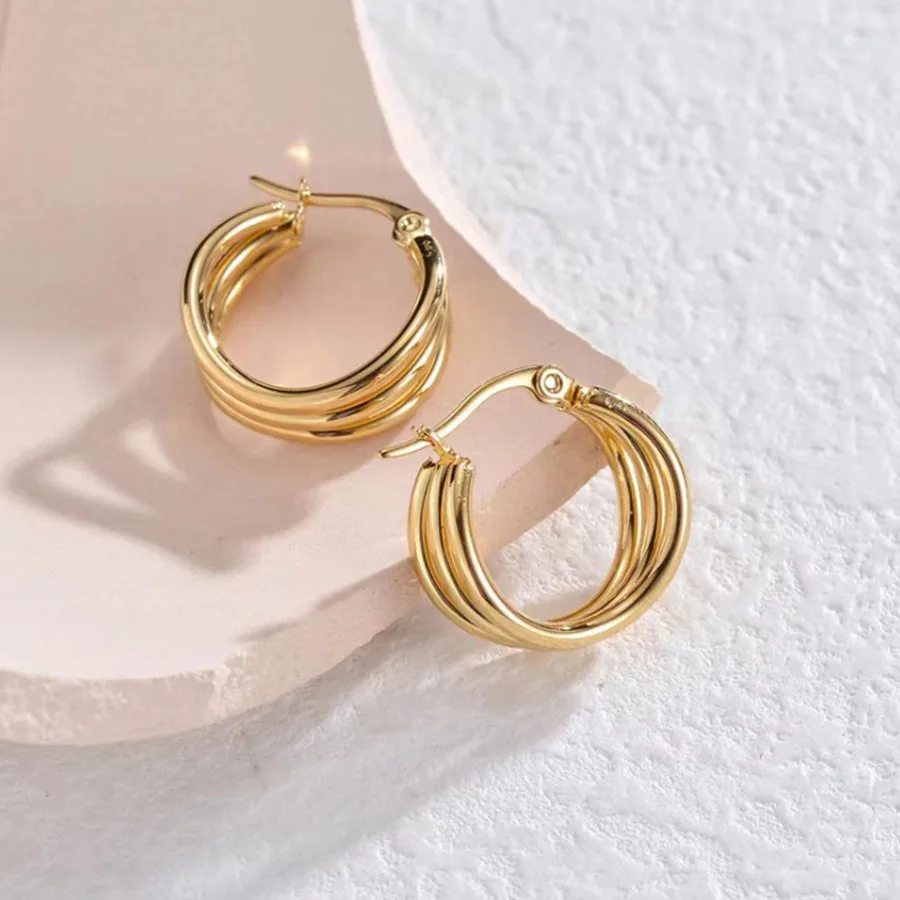 Женские серьги неправильной формы из нержавеющей стали 2 шт. в упаковке роскошный