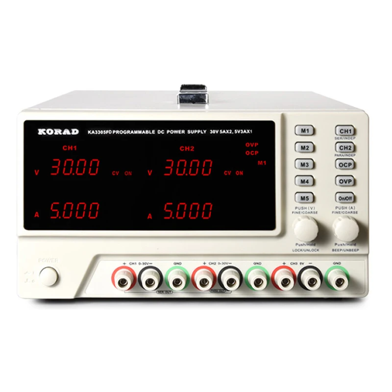 

Источник питания KORAD KA3305D с цифровым управлением, 30 В, 5 А * 2, 5 В/3 А * 1