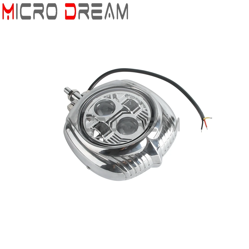 Светодиодная фара для мотоцикла передняя винтажная герметичная Electroline Harley Sportster