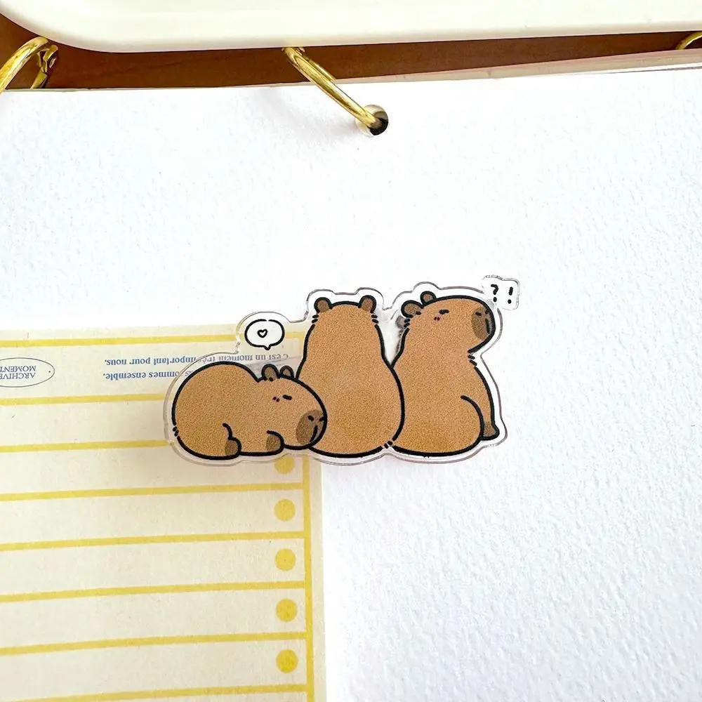 Ювелирные изделия акриловая булавка капибара Милая брошь Модная креативная