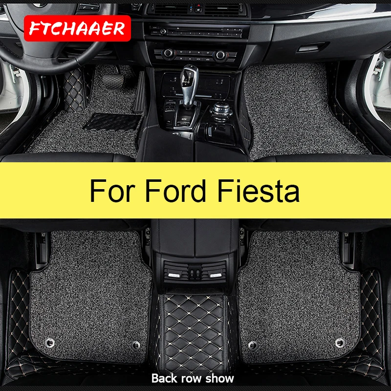 

Автомобильные коврики FTCHAAER для Ford Fiesta 2001-2021, аксессуары для ног, коврики