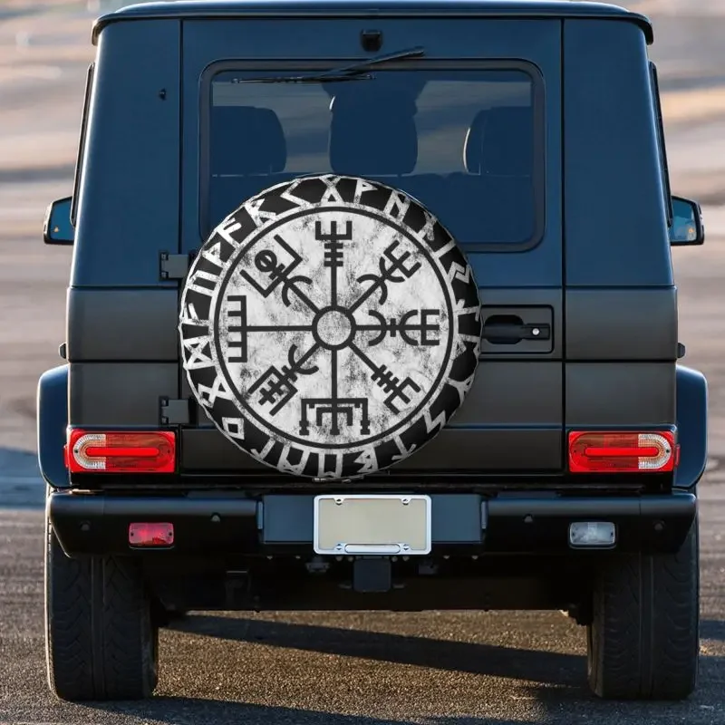 Винтажный чехол для колеса с символом Vegvisir Toyota RAV4 Prado Norse Viking Compass Jeep RV SUV прицепом 14