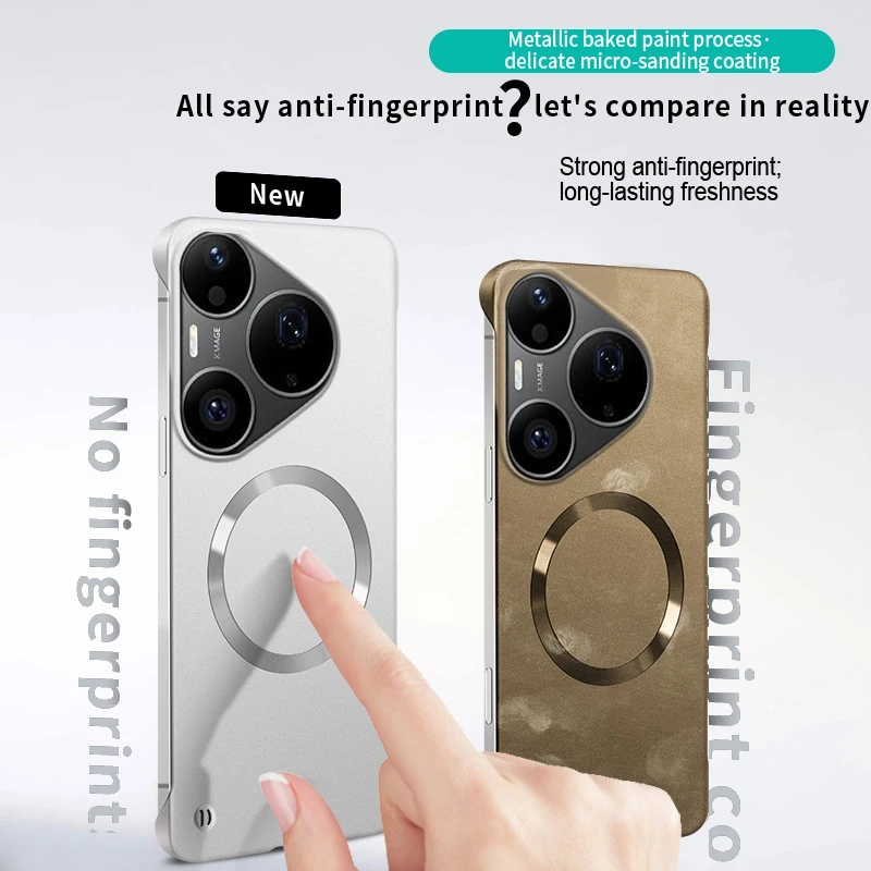 Фото Магнитный тонкий модный чехол для телефона Huawei Pura 90 80 70 P60 P50 P40 Pro Max Plus Pro+ Ultra P50E, жесткая безрамочная задняя крышка из поликарбоната №3