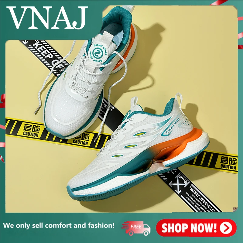 

VNAJ Fashion Sneakers for Men Trend Comfortable Popcorn sole Men and Woman Sneakers Breathable Men's Casual Shoes Breathable
