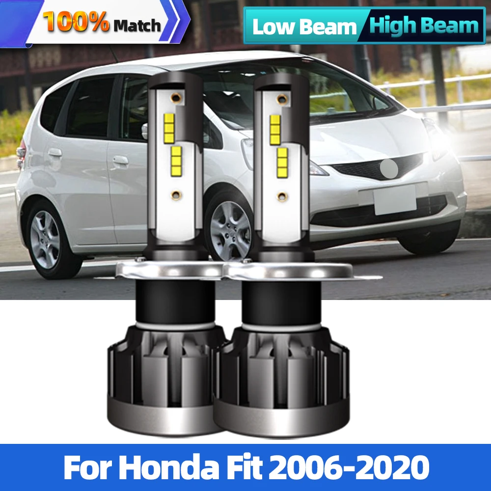

2pcs LED 12000LM LED Headlamps Bulb H4 Car Headlight 6000K White High Low Beam Car Light 12V 24V For Honda Fit 2006-2020