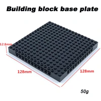 1pc 16x16 black diy building block base plate can be spliced compatible with 65803 combination board