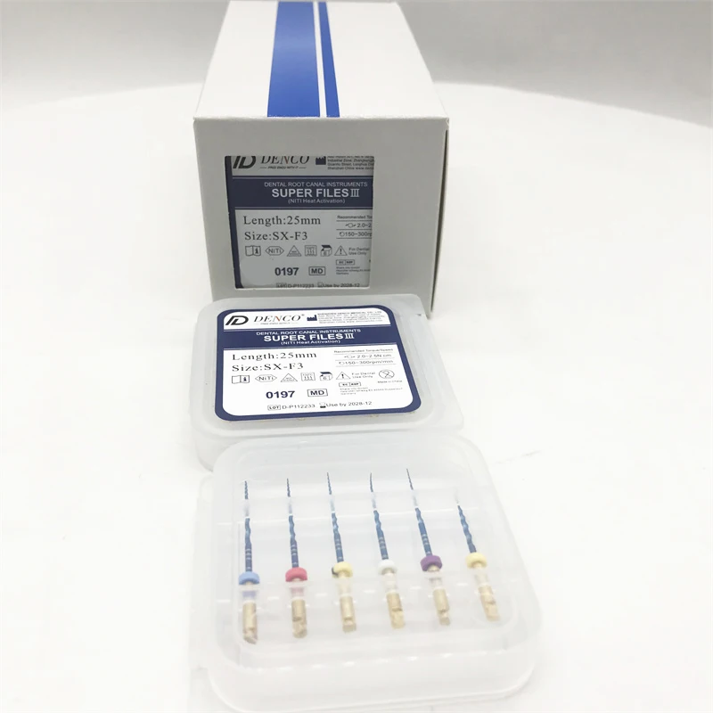 Одобренные CE стоматологические напильники Denco супер III Niti для тепловой активации