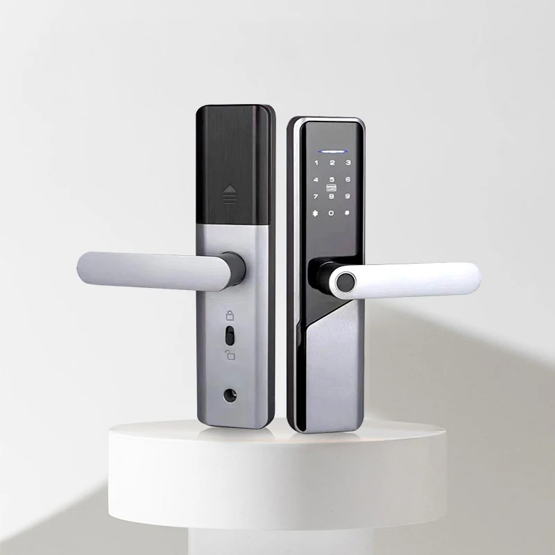 Tuya Smart Life APP WiFi Remote Control Smart Door Lock Fingerprint Biometrics Lock For Wooden Metal Aluminum Door