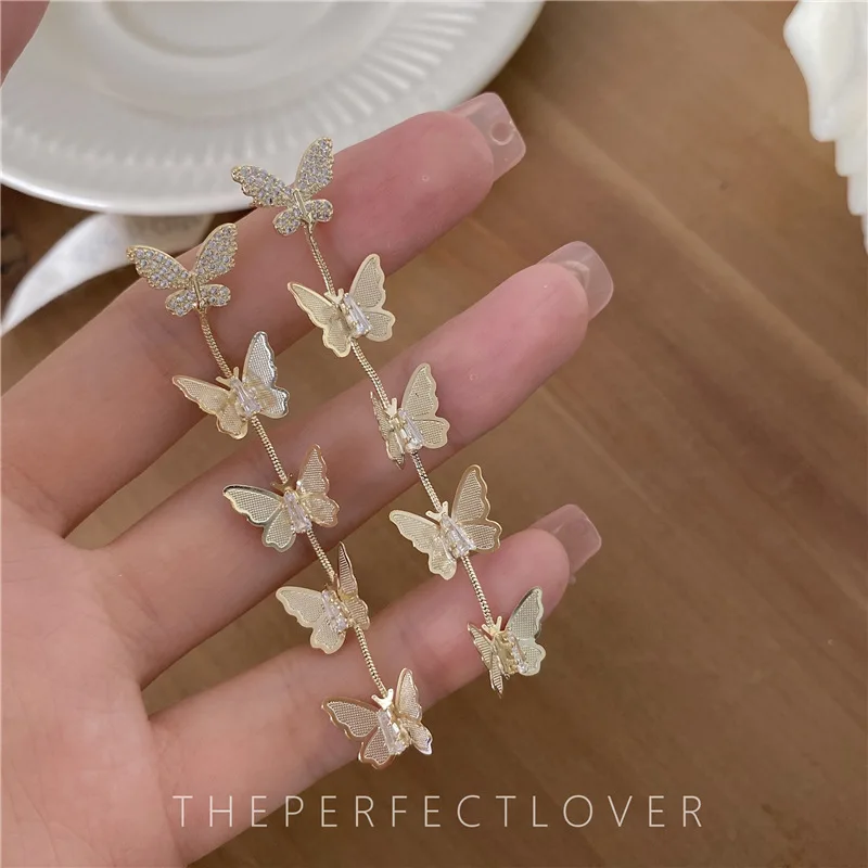 

Женские серьги-бабочки с фианитами, ювелирные изделия в Корейском стиле, бижутерия, праздничные украшения, Y2k, 2023