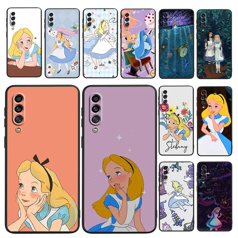 

Alice in Wonderland Phone Case For Samsung Galaxy A73 A72 A71 A70 A53 A52 A51 A50 A42 A41 A40 A33 A32 A31 A30 A30S Black luxury