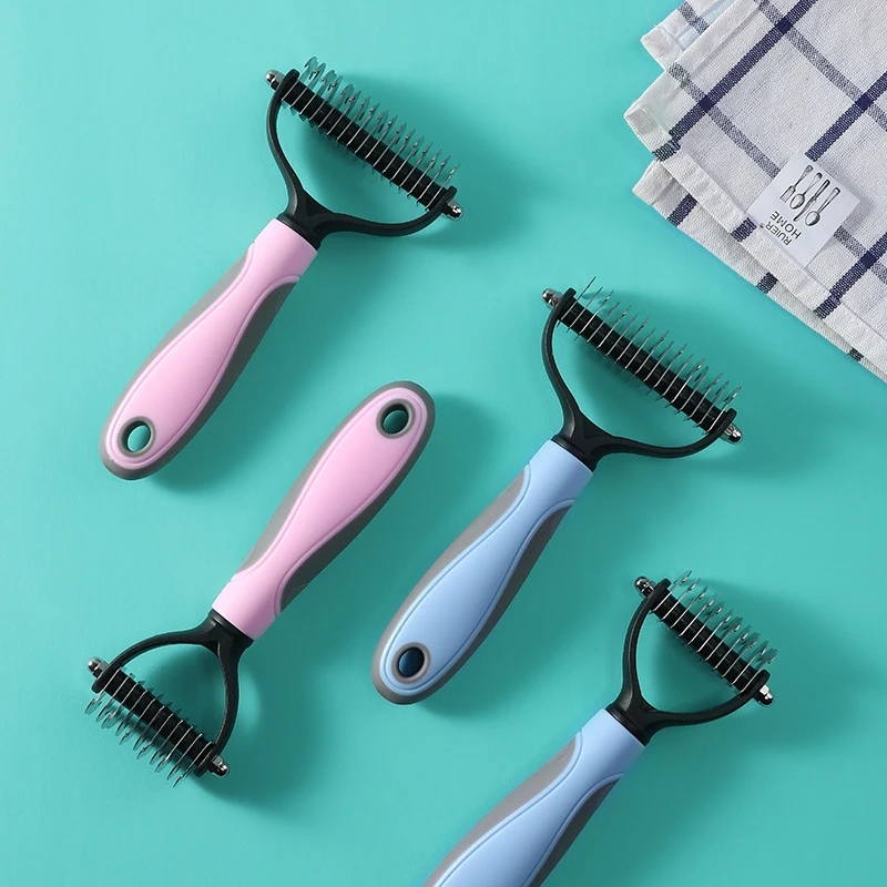 

Pet Products Cat Dog Universal Double-sided Stainless Steel Hair Removal Brush Knot Opening Comb Dog Hair Comb