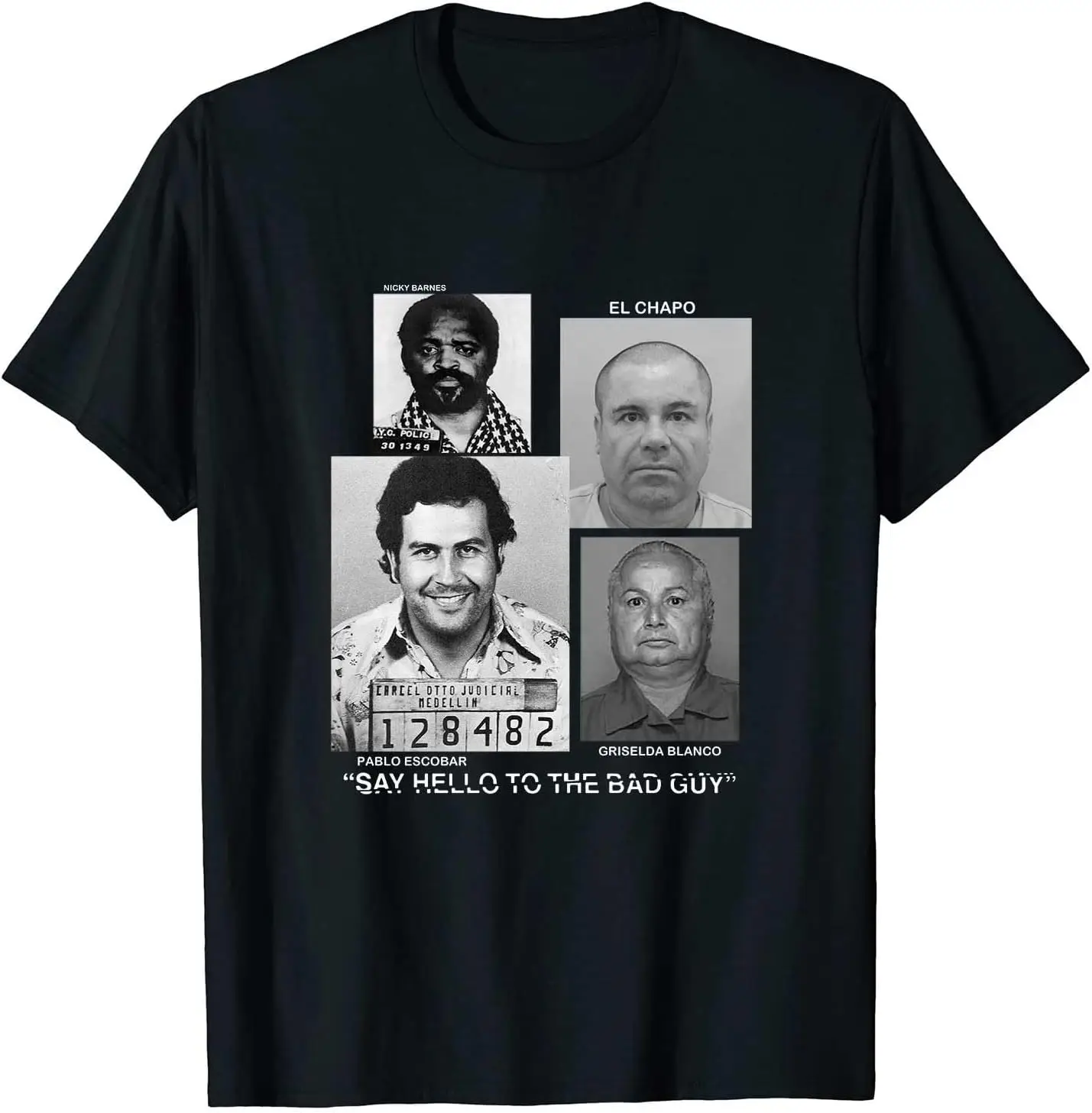 Рубашка Gwdqone Criminals Классическая футболка с изображением Пабло Эскобара гризелда