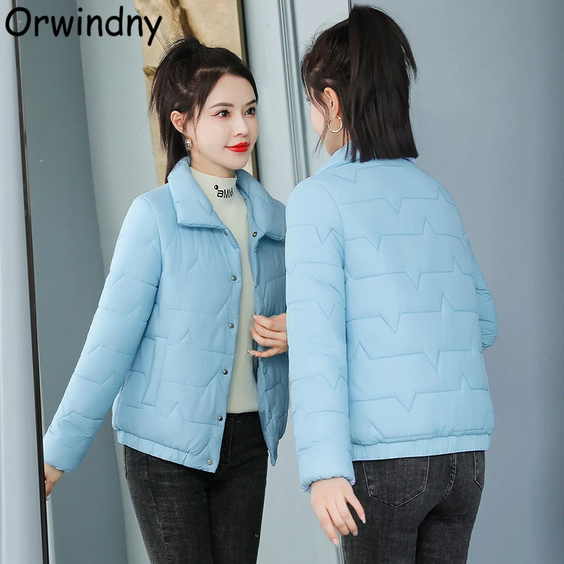 

Short Warm Parka Students Fashion Slim Jackets For Autumn Winter Mandarin Collar Clothing Women Roupas Femininas S-4XL Orwindny