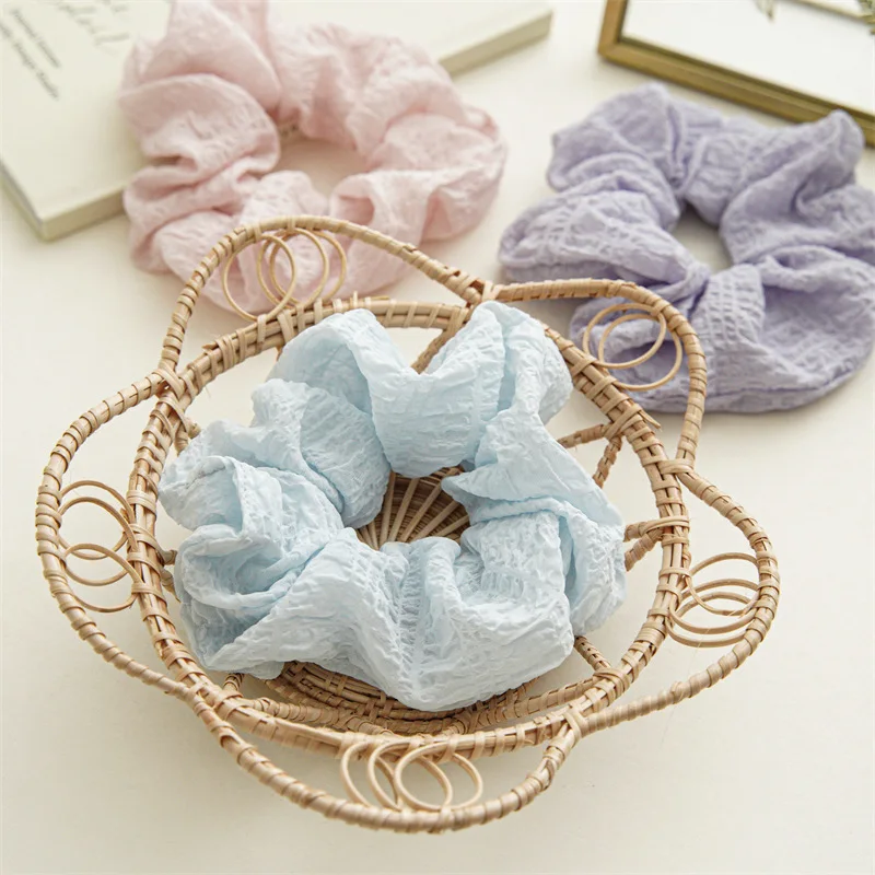 

Резинка для волос Женская плиссированная резинка для волос со складками Женская эластичная резинка для волос с петлей для прически «конски...