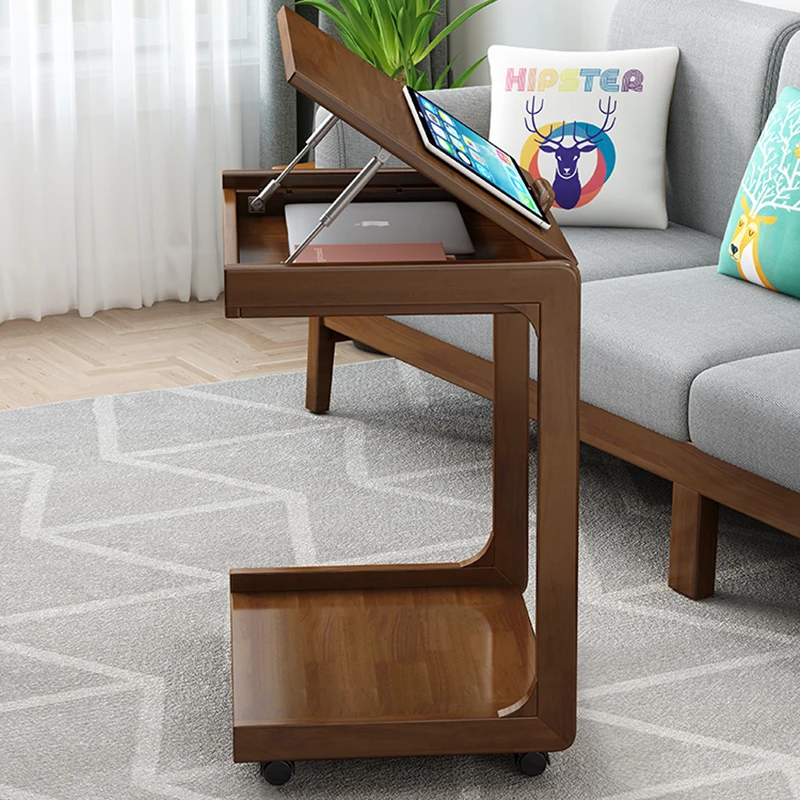 

Interior Luxury Coffee Tables for Living Room Wood Portable Created Coffee Table Auxiliary Service Table Basse Bois Furniture GG