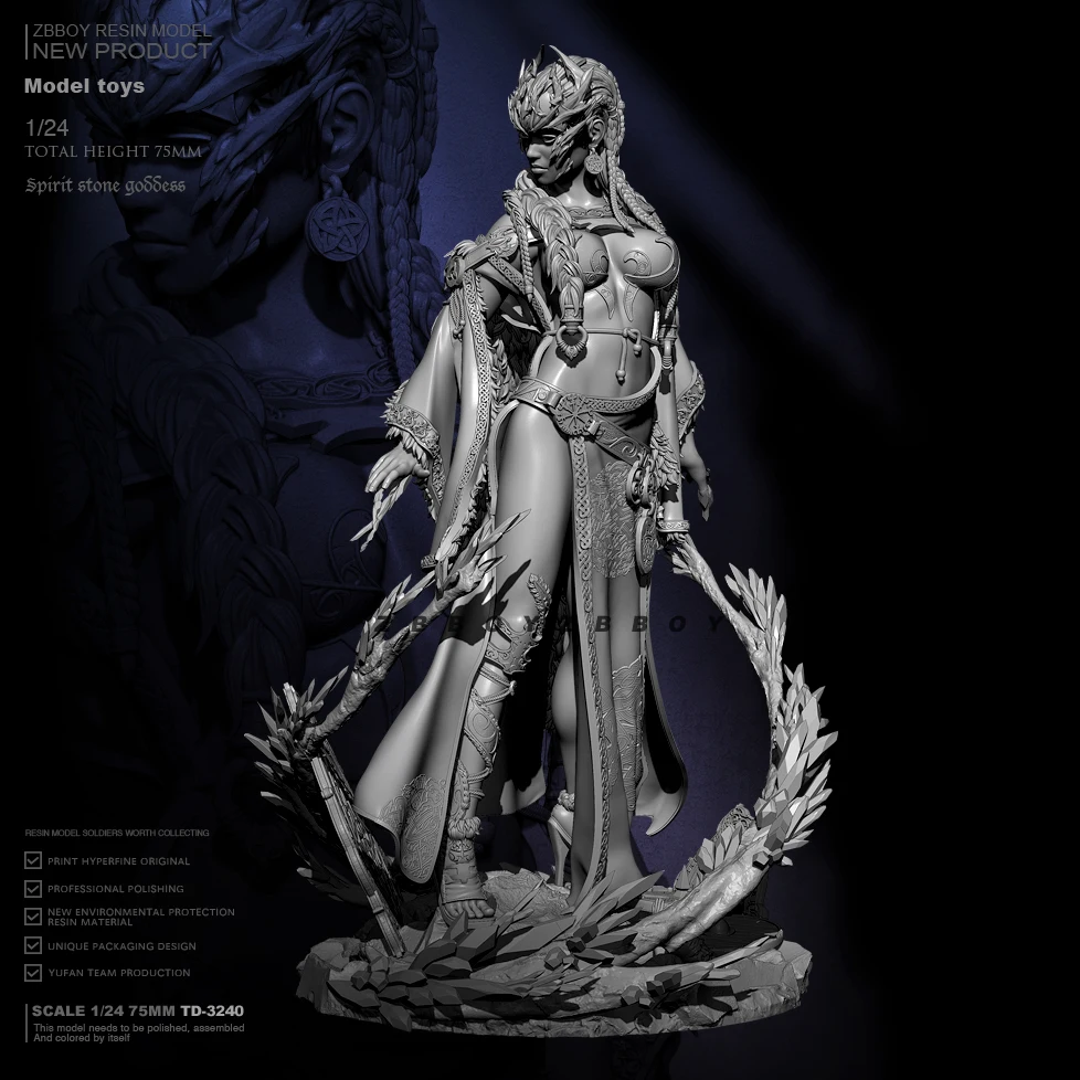 

1/24 Resin model kits figure beauty colorless and self-assembled TD-3240