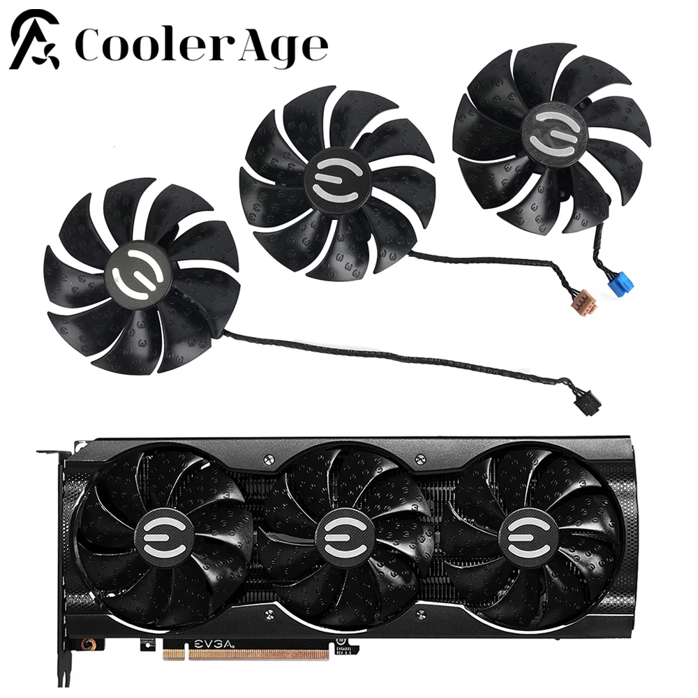 

New 87mm PLA09215S12H 12V 0.55A 4Pin GPU Cooling Fan Replacement For EVGA RTX 3070 3080 3090 XC3 BLACK GAMING Graphics Card