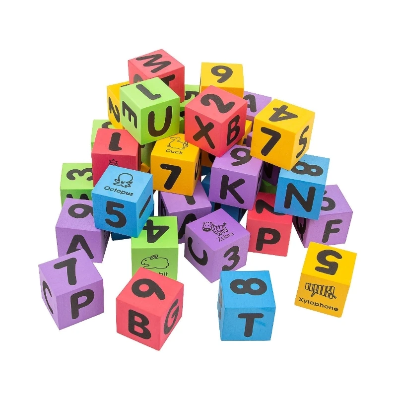 

Foam Dices Set Small Color Foam Alphabets Dices Cubes with Dots Playing Square Block for Math Teaching Educational Toy