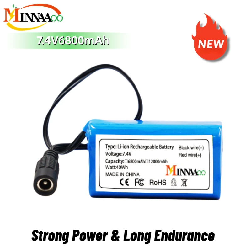

7.4V 12800mAh 6800mAh Battery For T188 T888 2011-5 V007 C18 H18 So on Remote Control RC Fishing Bait Boat Parts