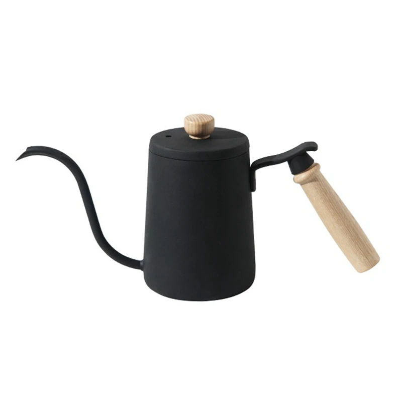 

Camping Coffee Hand Pot Solid Wood Handle Home Office Percolator Coffee Pot Portable Water Bottle Coffee Carafe